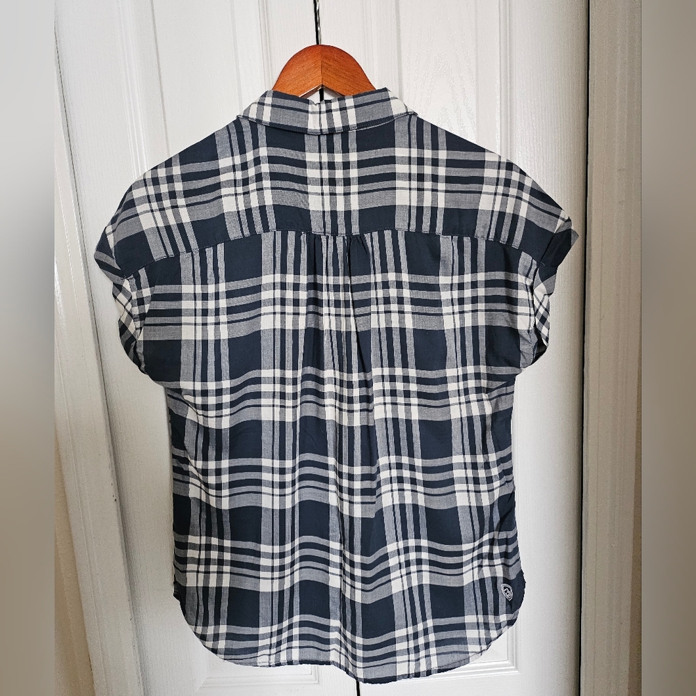 KÜHL Women's Plaid Button Down Shirt Small Blue White Lightweight Top. - Picture 6 of 12